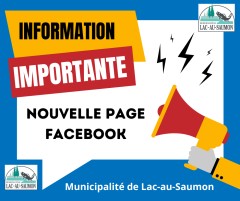 Nouvelle page Facebook