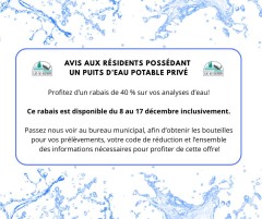 Analyse d'eau potable