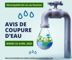 Avis de coupure d'eau
